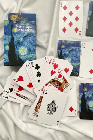 Van Gogh Yıldızlı Gece İskambil Kartı
