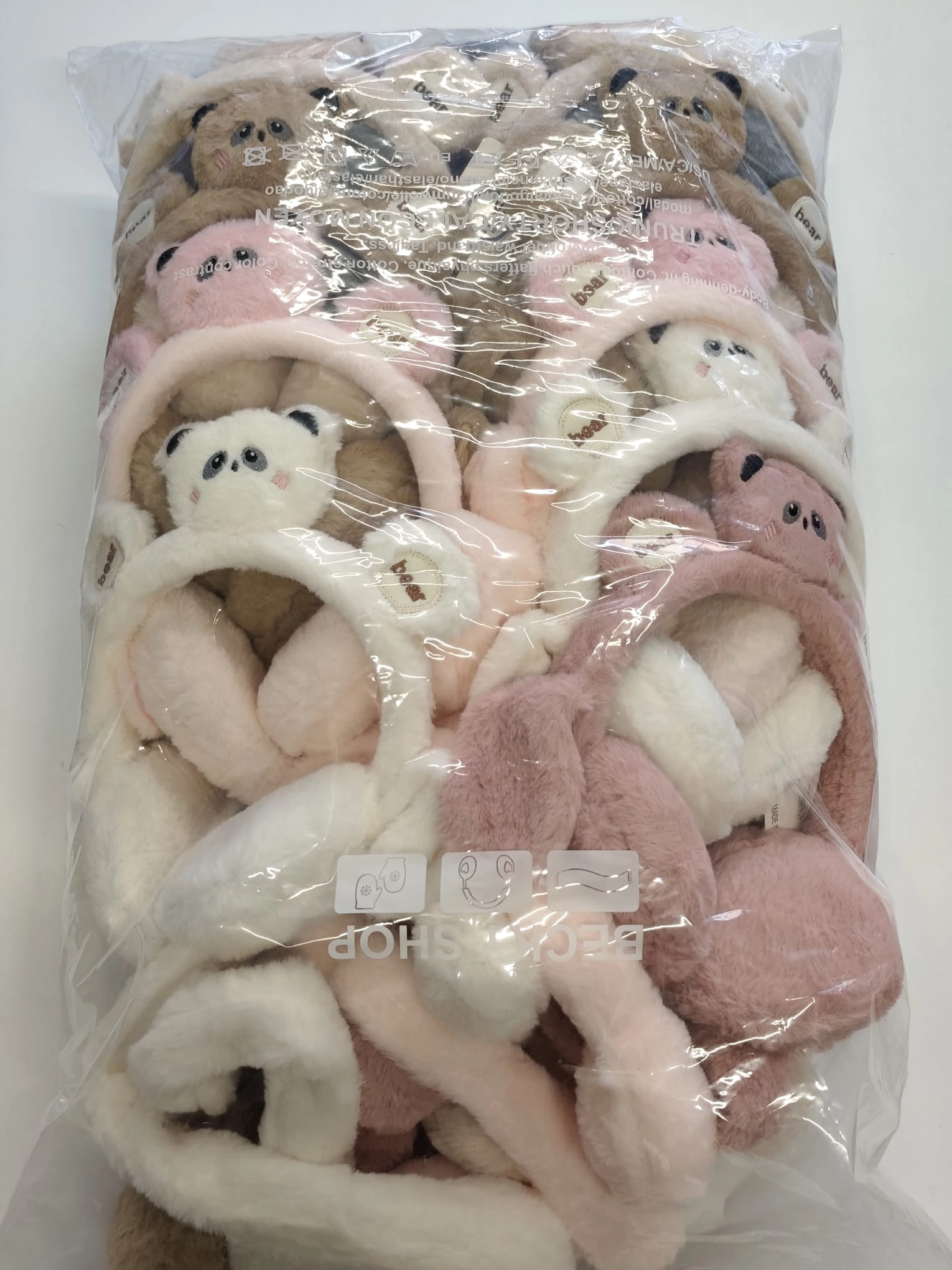 Figürlü Peluş Basmalı Kulaklık