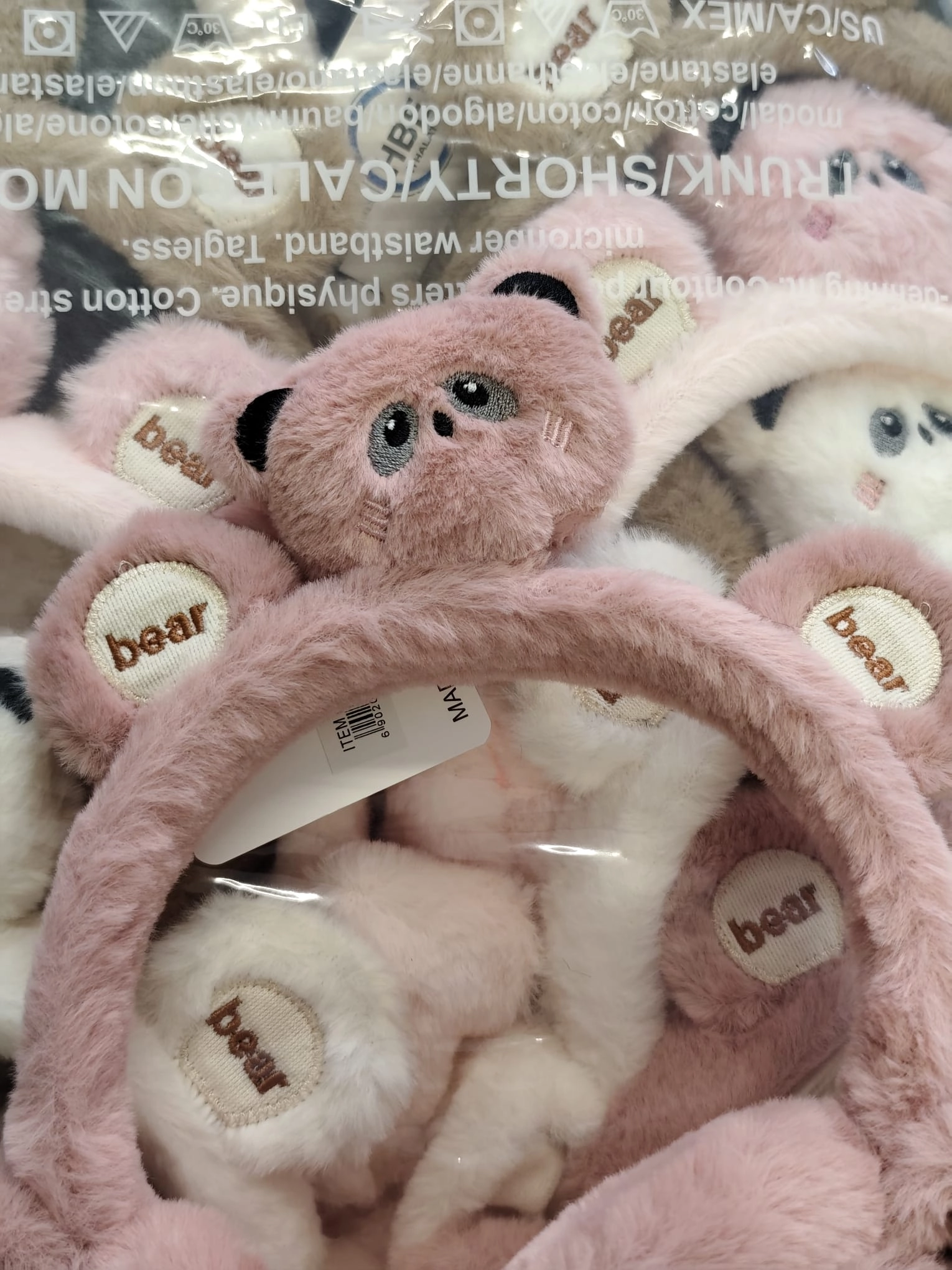 Figürlü Peluş Basmalı Kulaklık
