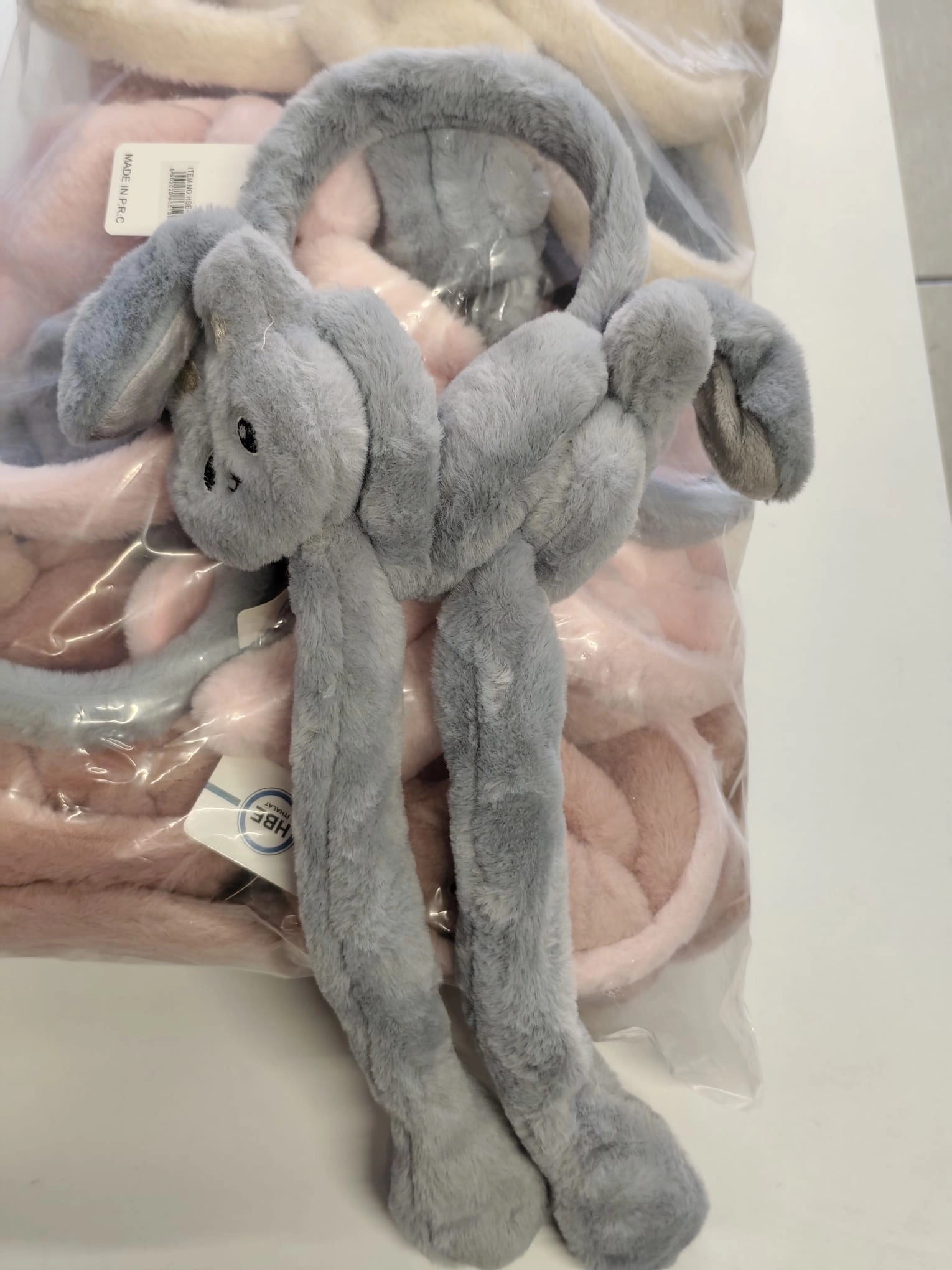 Figürlü Basmalı Peluş Kulaklık