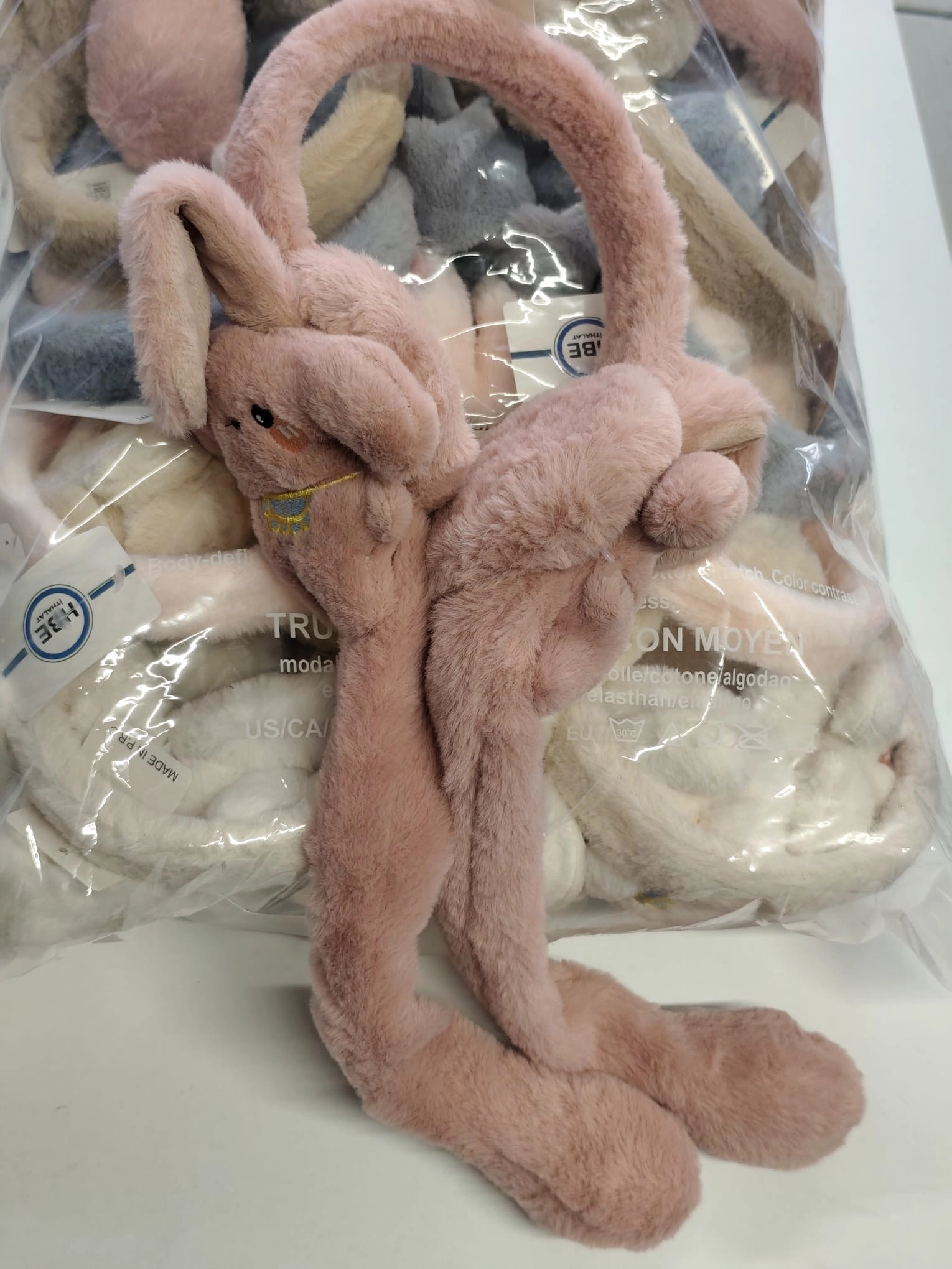 Figürlü Basmalı Peluş Kulaklık