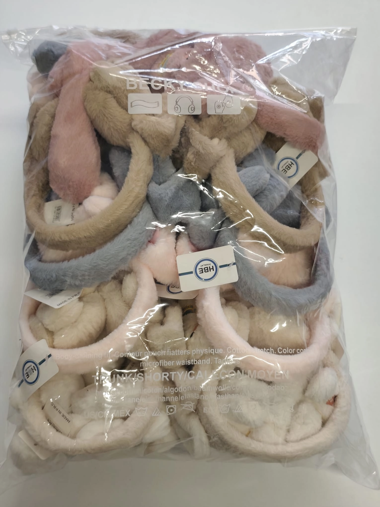 Figürlü Basmalı Peluş Kulaklık