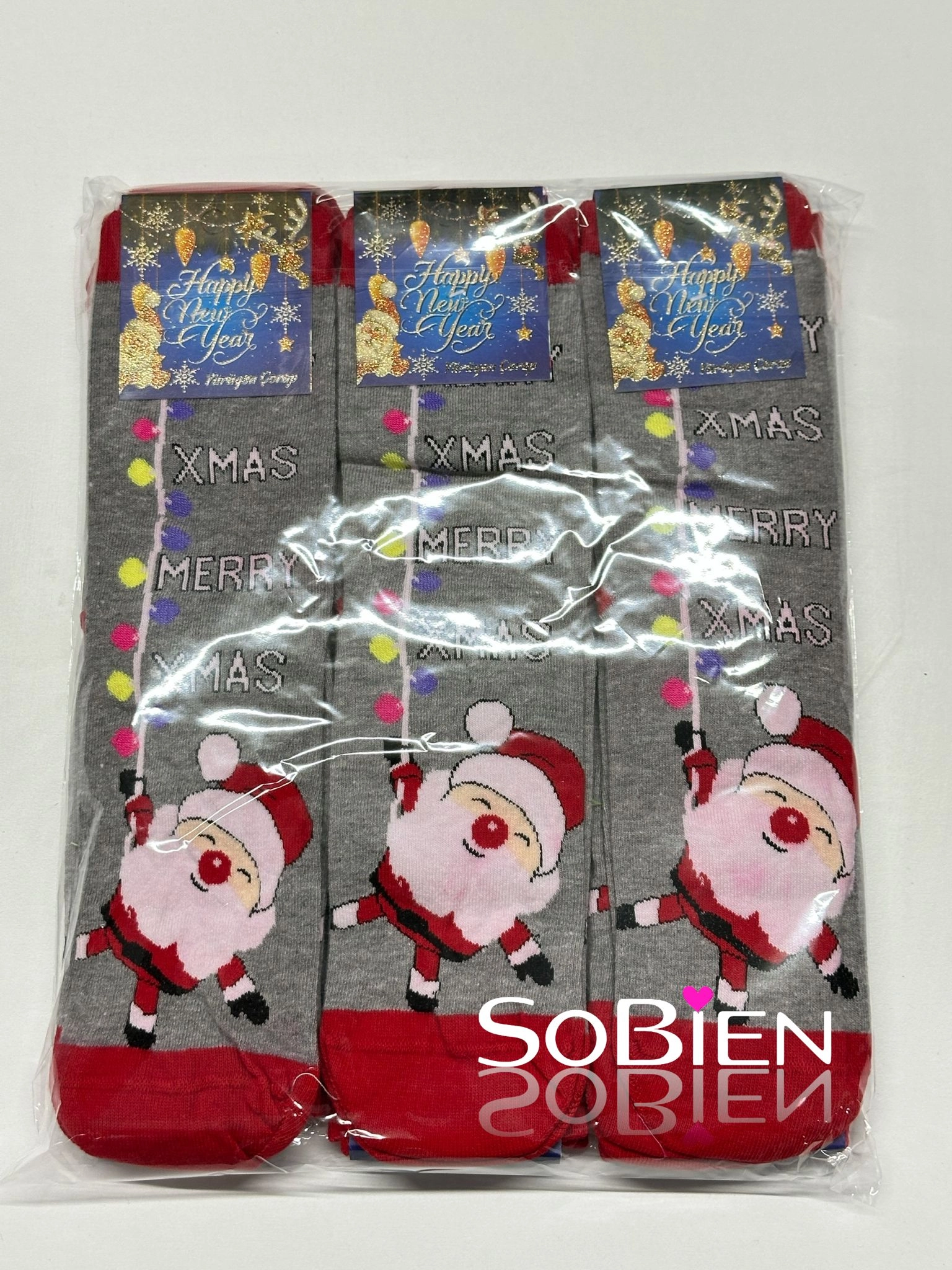 Yılbaşı Temalı Işıklı Görsel Çorap