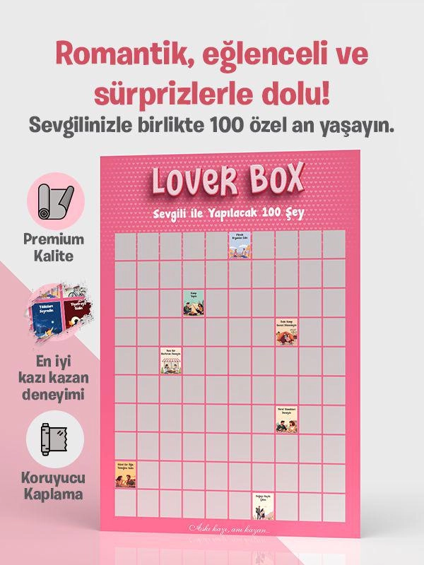 Lover Box | Sevgiliyle Yapılacak 100 Eğlenceli Aktivite | Kazı Kazan Poster