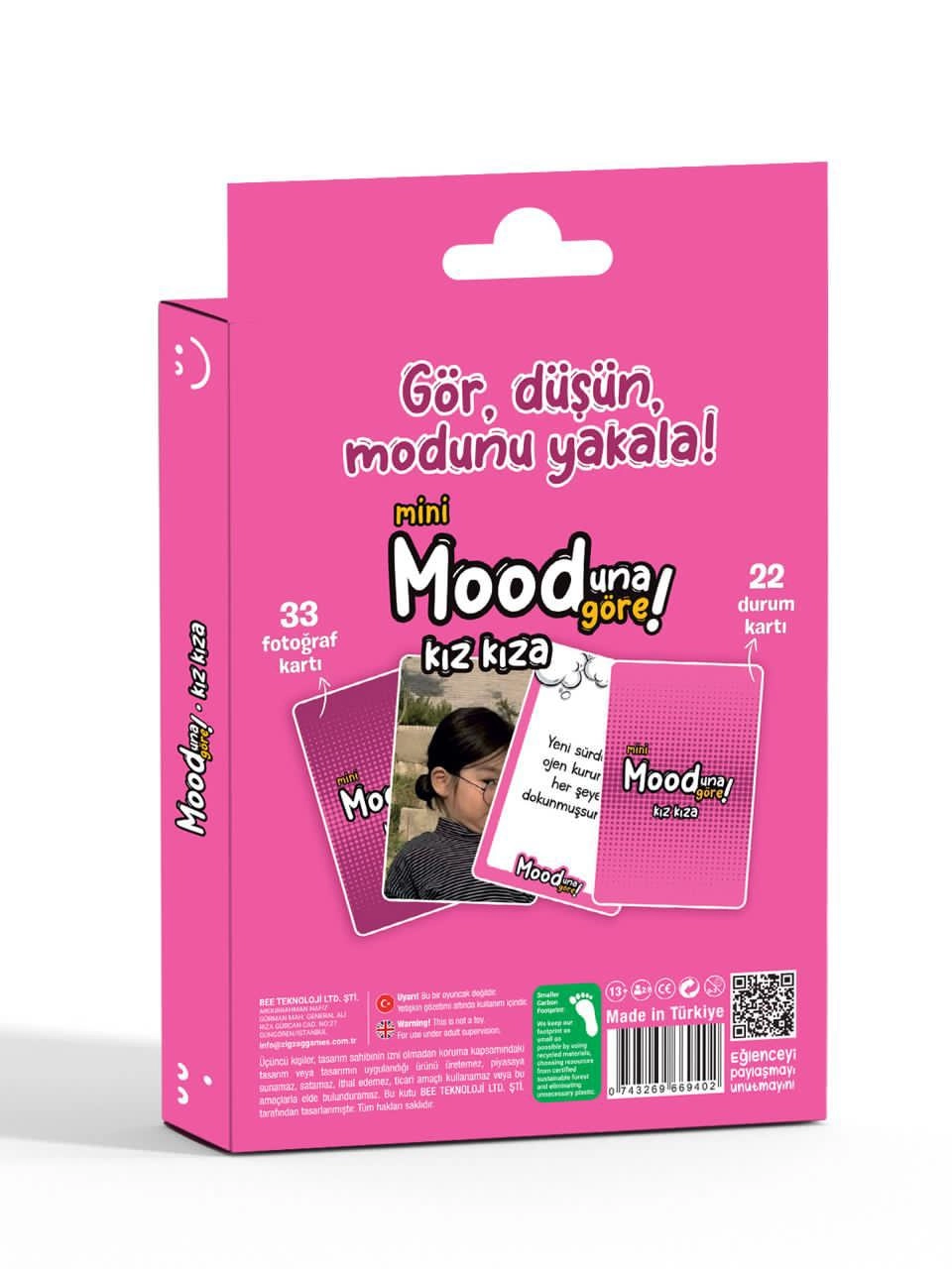 Mooduna Göre Mini - Kız Kıza | Arkadaş & Aile İçin Kutu Oyunu | Kart Oyunu