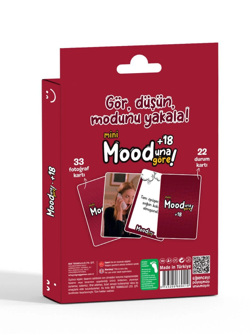Mooduna Göre Mini +18 | Çiftler için | Kart Oyunu