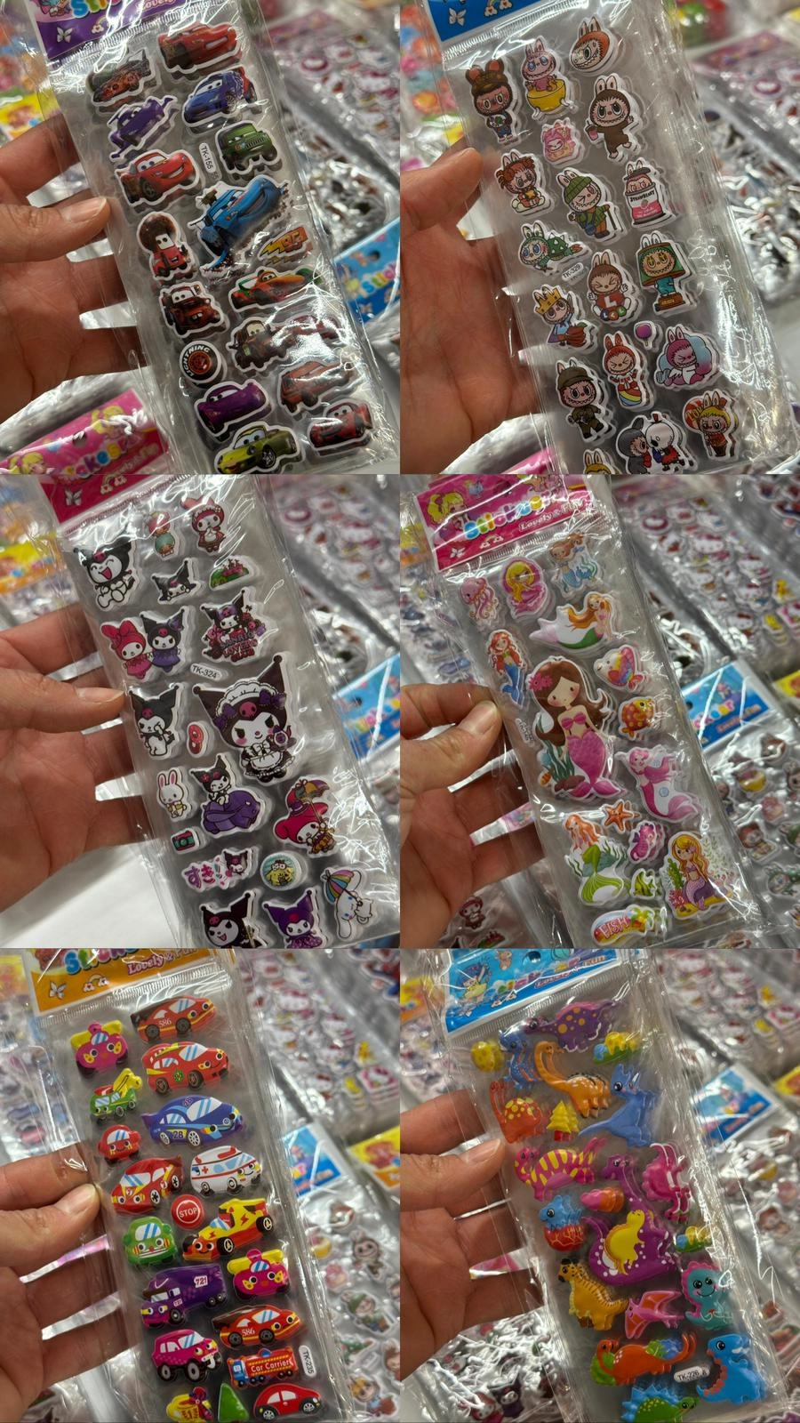 Karışık Model Kabartmalı Sticker