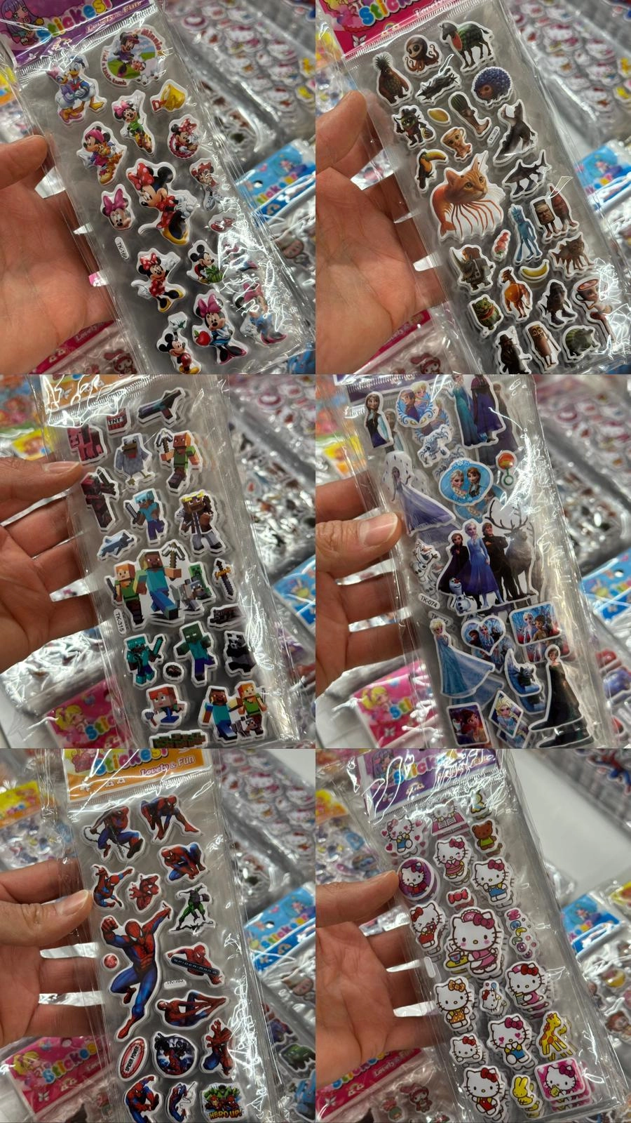 Karışık Model Kabartmalı Sticker