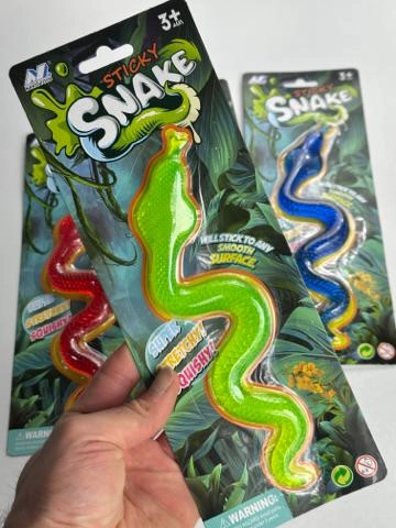 Esnek Snake Yılan Yapışkanlı Oyuncak