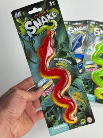 Esnek Snake Yılan Yapışkanlı Oyuncak