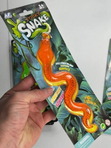 Esnek Snake Yılan Yapışkanlı Oyuncak