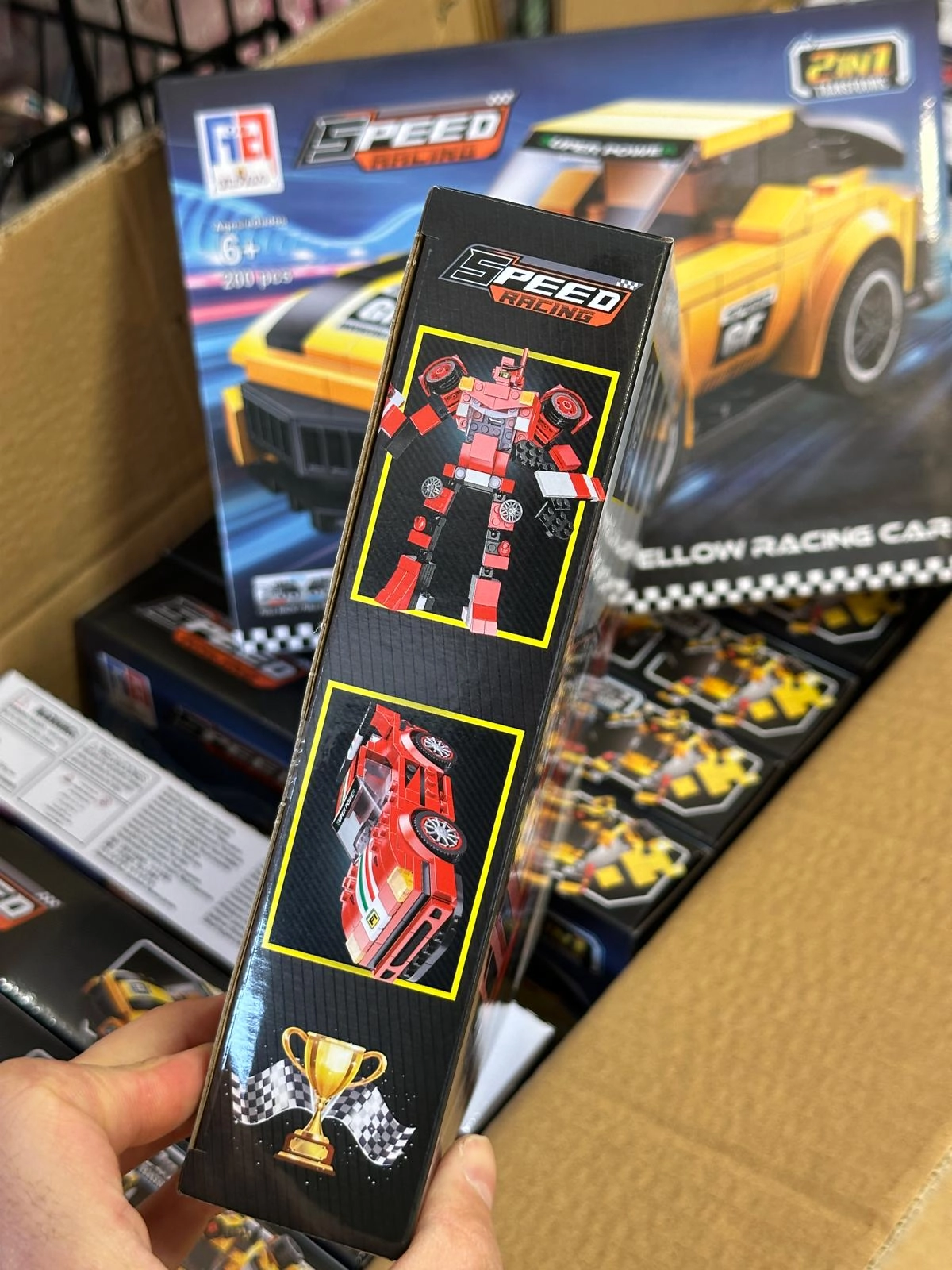 2 in 1 Robota Dönüşen Çek-Bırak Lego Araba