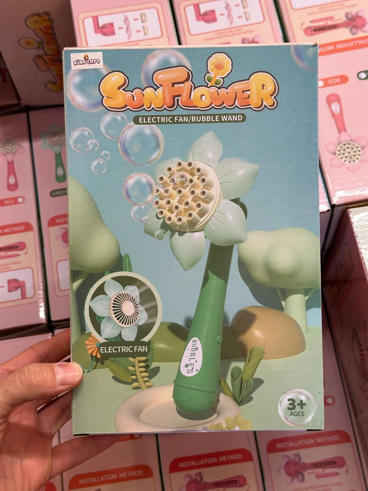 Baloncuk ve Serinletici Fan Birarada Pilli El Oyuncağı
