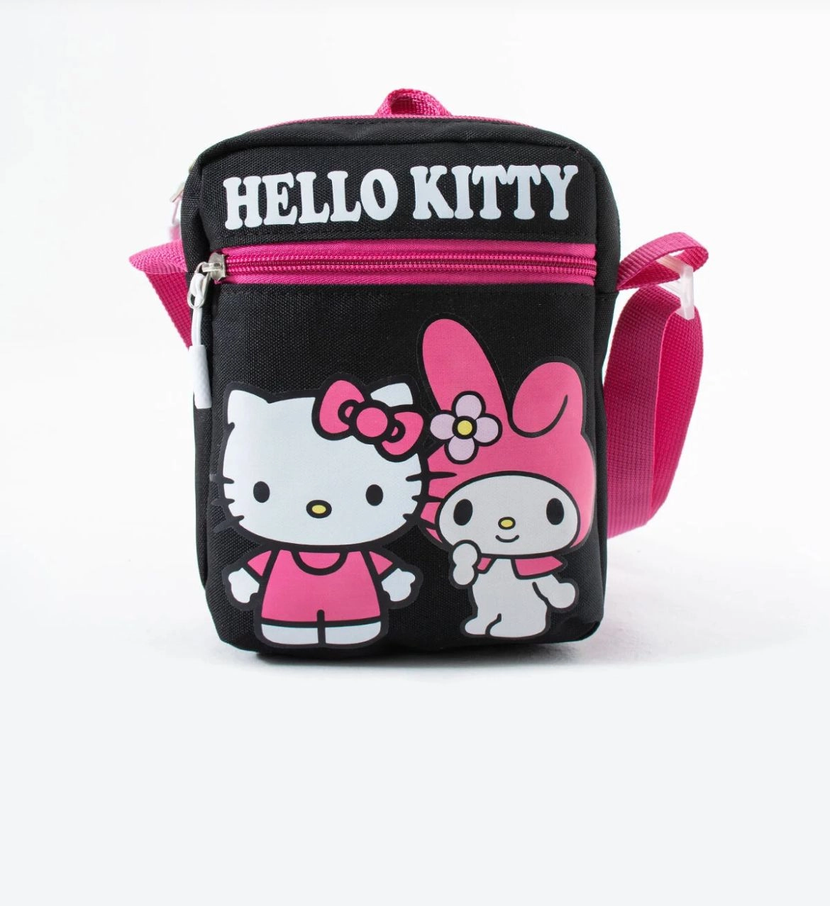 Hello Kitty Melody Çocuk Omuz Çantası – 3 Bölmeli – Su Geçirmez Kumaş (21×16×6 cm)