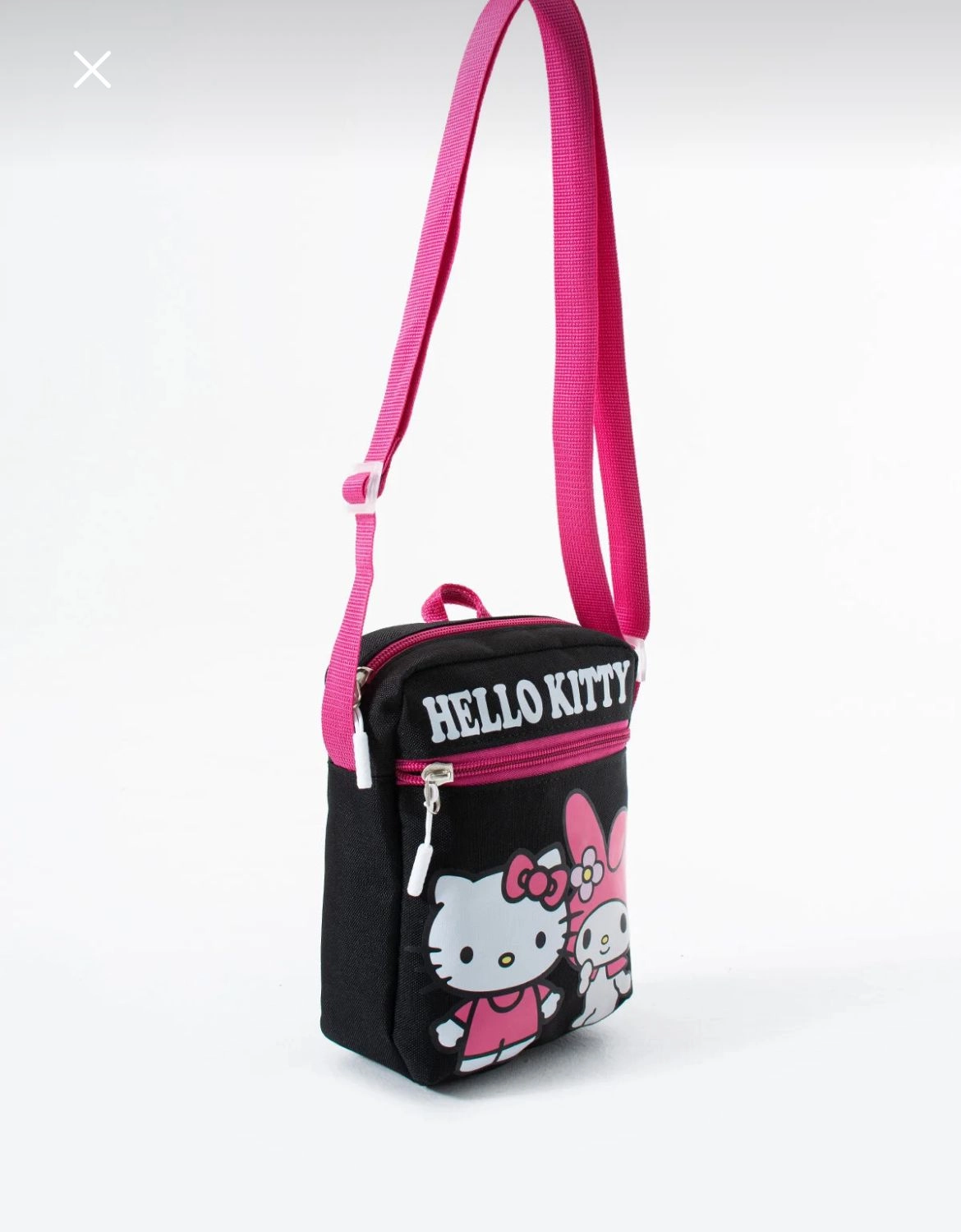 Hello Kitty Melody Çocuk Omuz Çantası – 3 Bölmeli – Su Geçirmez Kumaş (21×16×6 cm)