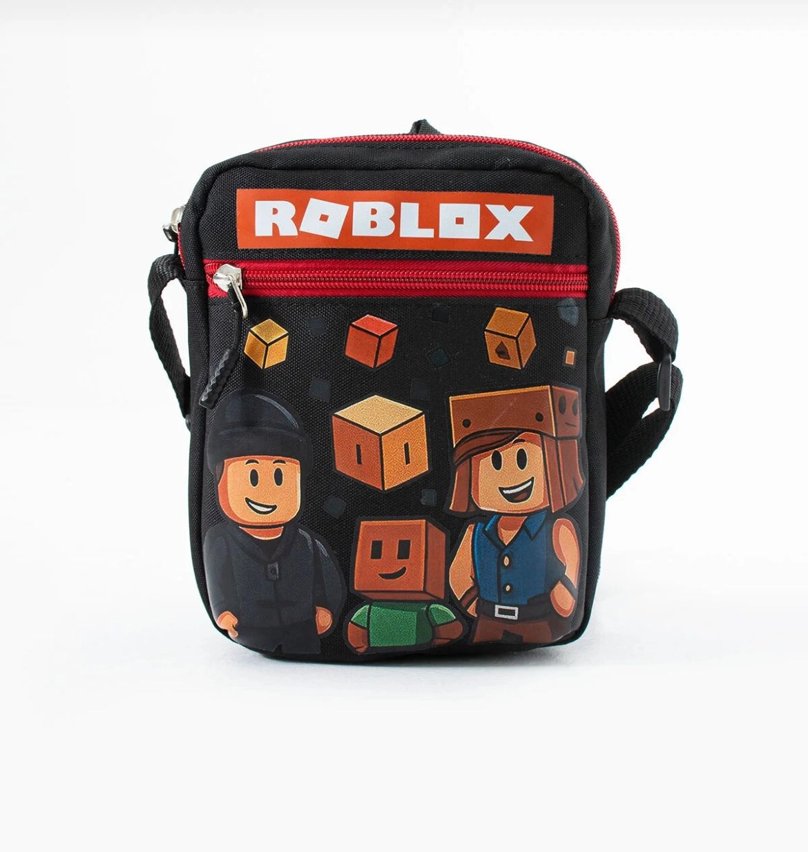 Roblox Çocuk Omuz Çantası – 3 Bölmeli – Su Geçirmez Kumaş (21×16×6 cm)