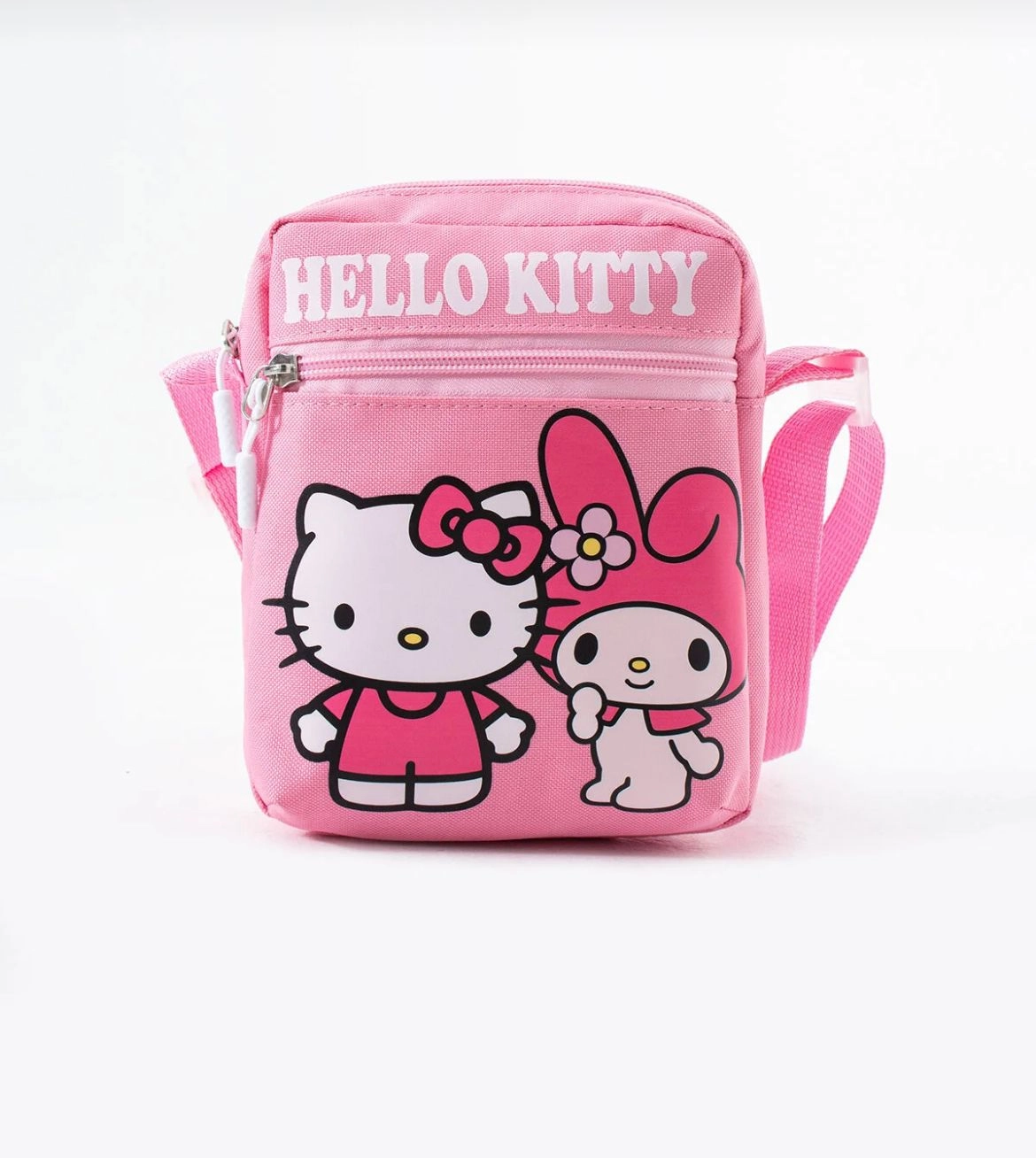 ello Kitty Melody Çocuk Omuz Çantası – 3 Bölmeli – Su Geçirmez Kumaş (21×16×6 cm)