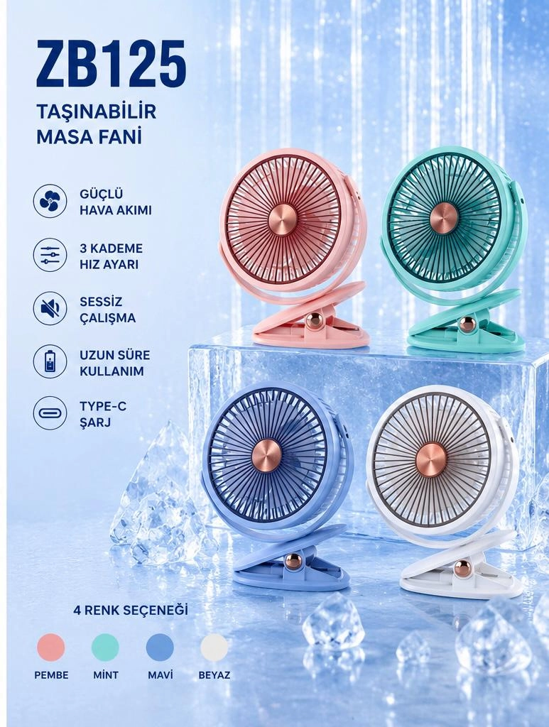 Taşınabilir Masa Fanı