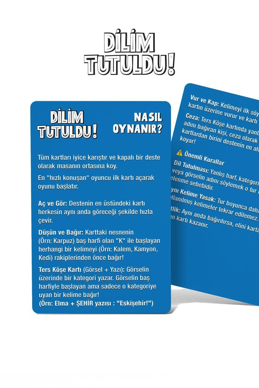 Dilim Tutuldu! Kart Oyunu | Hızlı Düşün Pat Diye Söyle | Eğlenceli Parti Oyunu