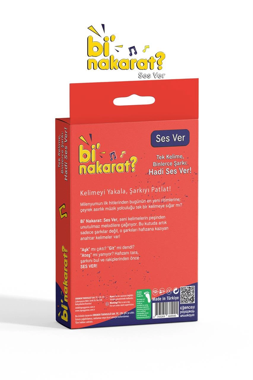 Bi’ Nakarat? Ses Ver Kart Oyunu | Tek Kelimeyle Şarkı Tahmin Oyunu | Eğlenceli Parti Oyunu