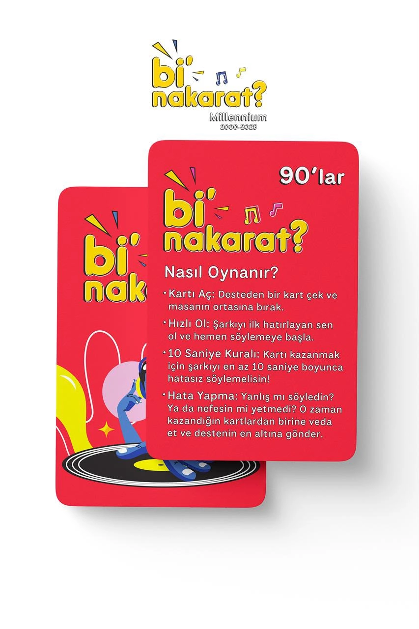Bi’ Nakarat? Millennium Kart Oyunu | 2000-2025 Şarkı Tahmin Oyunu | Eğlenceli Parti Oyunu