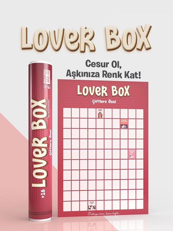 Lover Box Çiftlere Özel | Partnerinle Yapılacak 100 Yetişkinlere Özel Aktivite | Kazı Kazan Poster-Stand Hediyeli