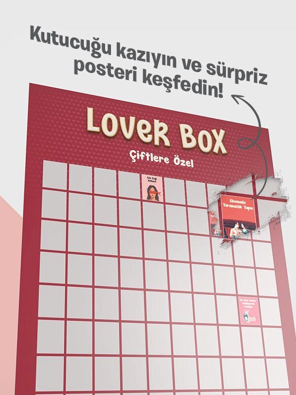 Lover Box Çiftlere Özel | Partnerinle Yapılacak 100 Yetişkinlere Özel Aktivite | Kazı Kazan Poster-Stand Hediyeli