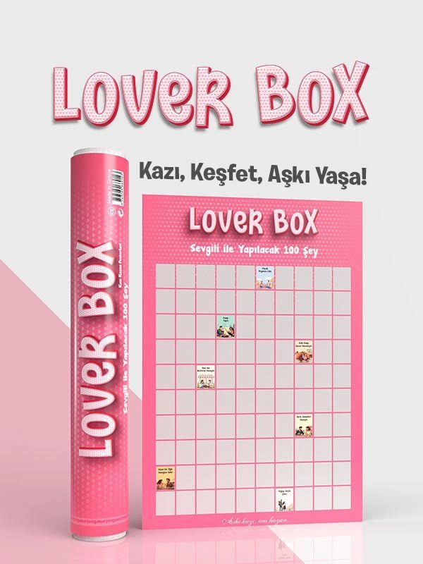 Lover Box | Sevgiliyle Yapılacak 100 Eğlenceli Aktivite | Kazı Kazan Poster-Stand Hediyeli