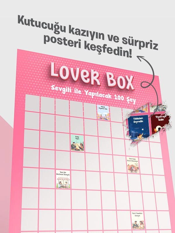 Lover Box | Sevgiliyle Yapılacak 100 Eğlenceli Aktivite | Kazı Kazan Poster-Stand Hediyeli