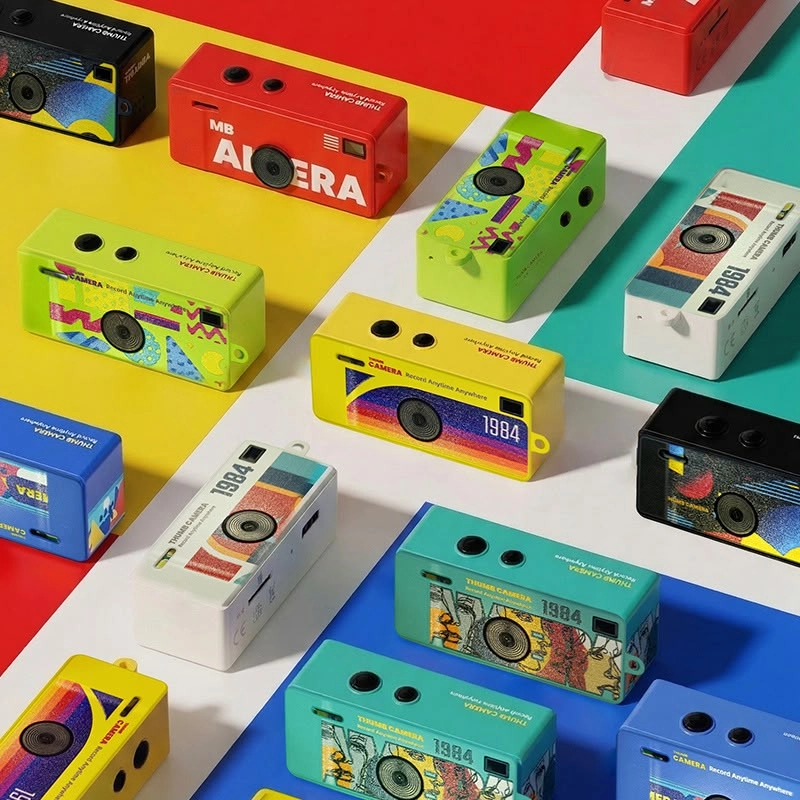 ✨ Popüler Retro Mini Kamera 10lu Karışık Renk
