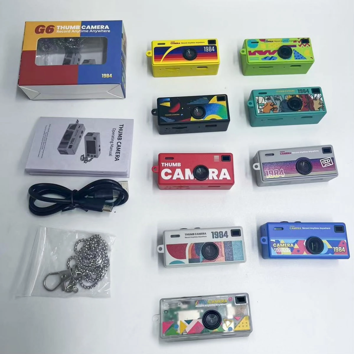 ✨ Popüler Retro Mini Kamera 10lu Karışık Renk