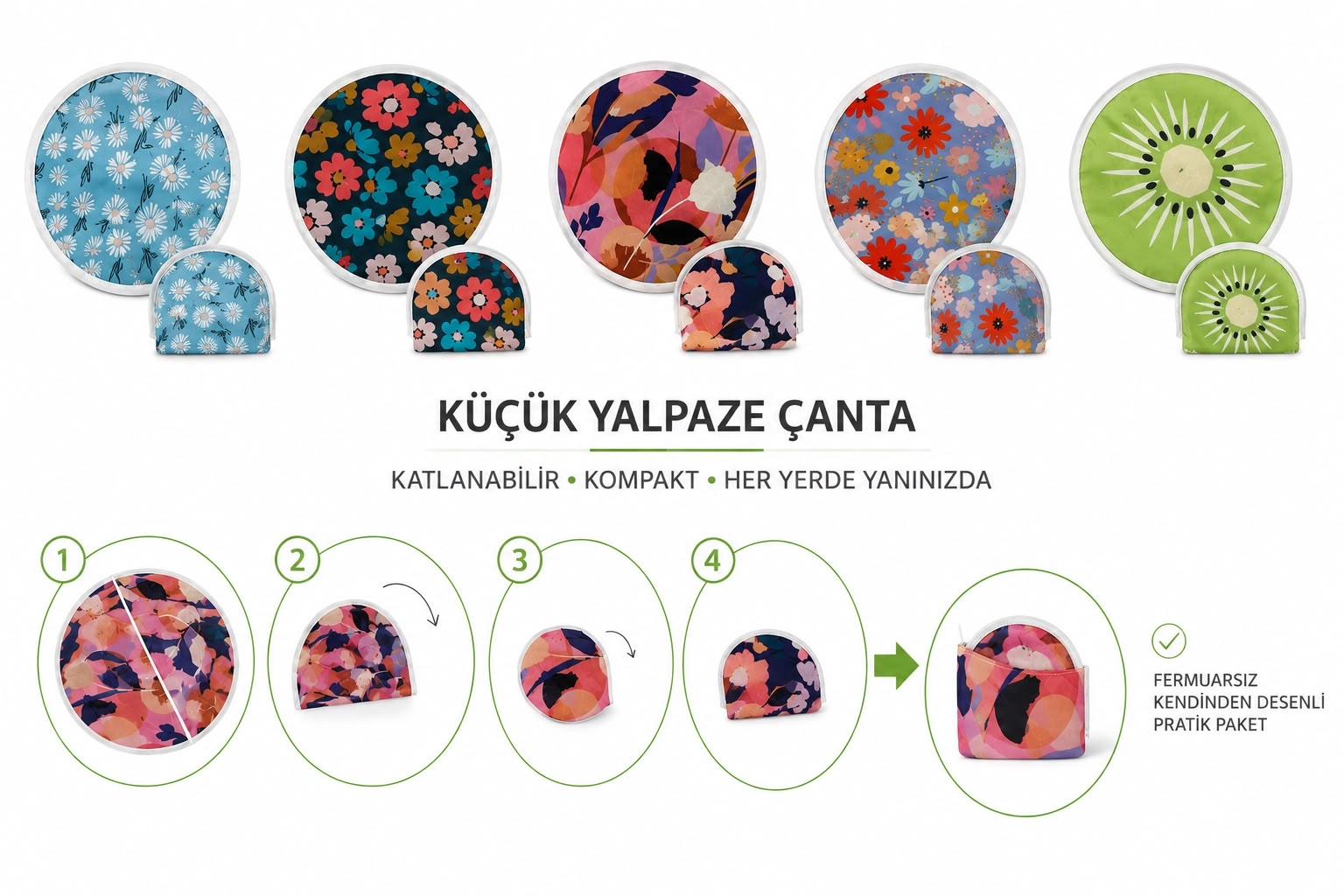 20+ Kore Model Çantalı Katlanır Yelpaze