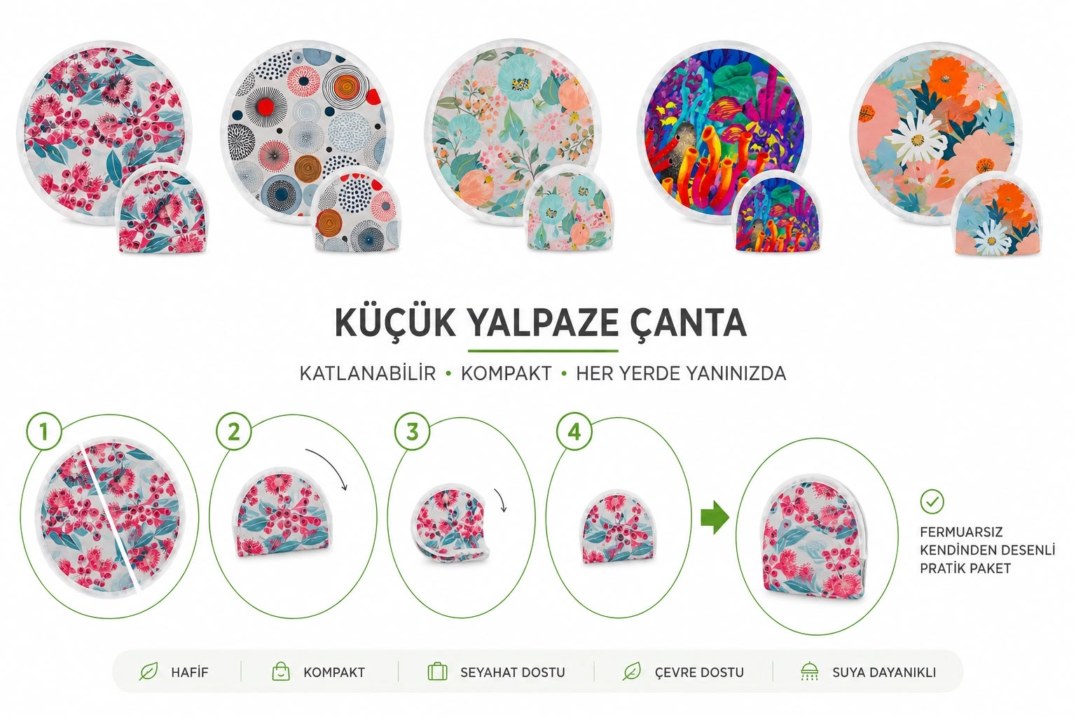 20+ Kore Model Çantalı Katlanır Yelpaze