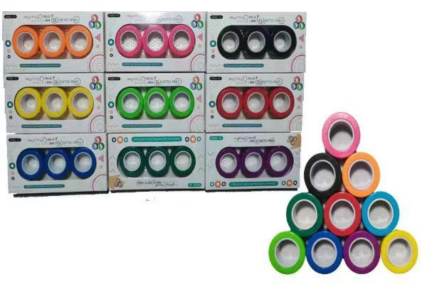 Magnetic Ring Stres Giderici Manyetik 3 Halkalı Oyuncak Relax Fidget Oyuncak Stres Yüzüğü
