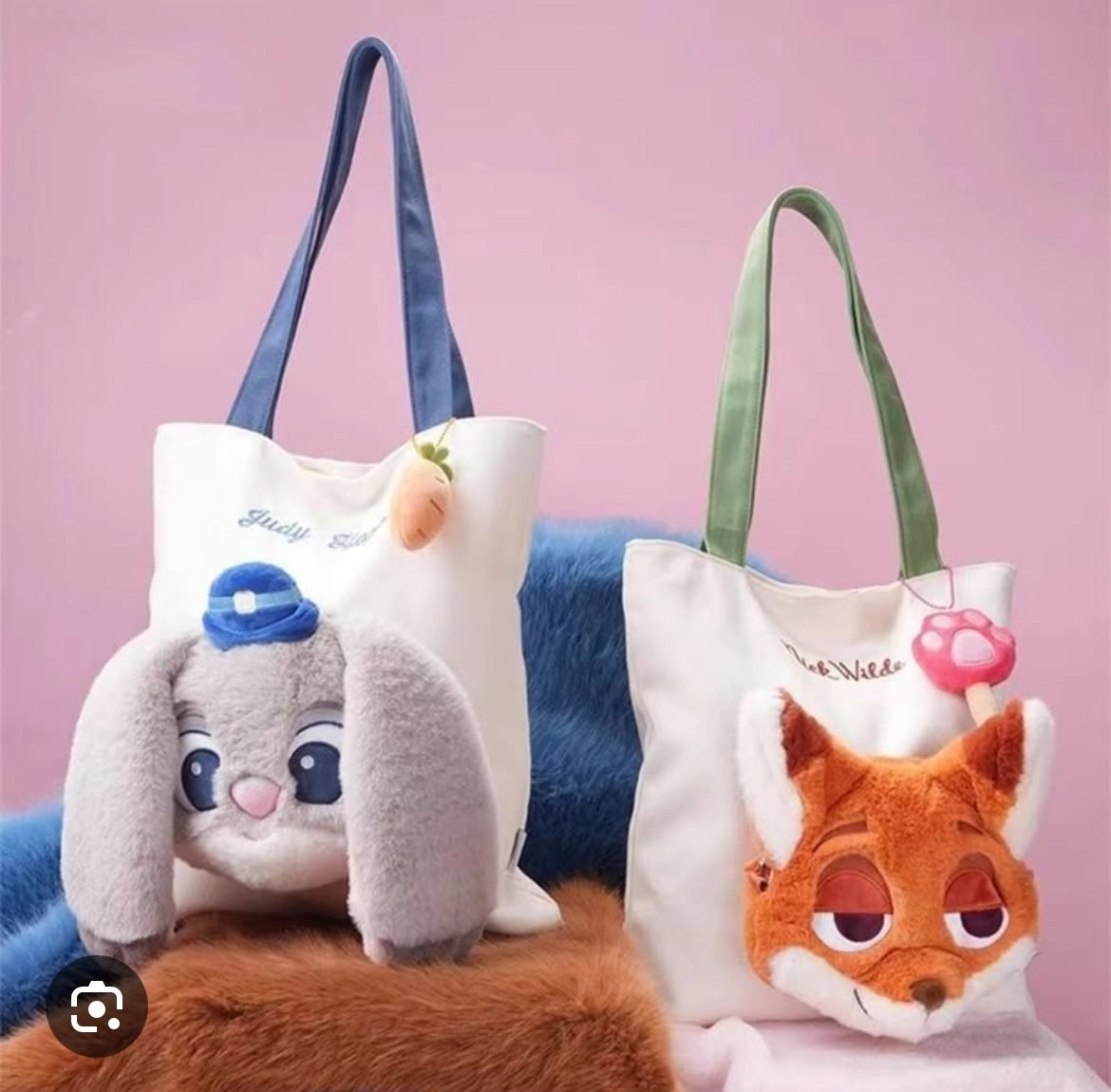  Temu Model Kalın Kaliteli Kumaş Tote Bag Çanta Ve Mıknatıslı Peluş Çanta 2si İster Bir Arada İster Ayrı Ayrı İki Çanta Charm Hediyeli