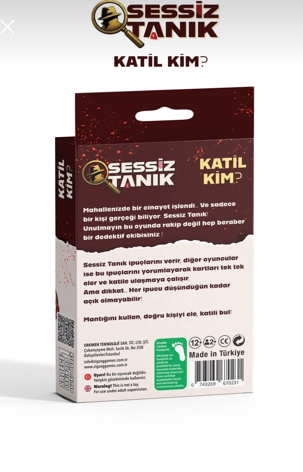 Sessiz Tanık Katil Kim? Strateji, Mantık ve Dedektiflik Kutu Oyunu