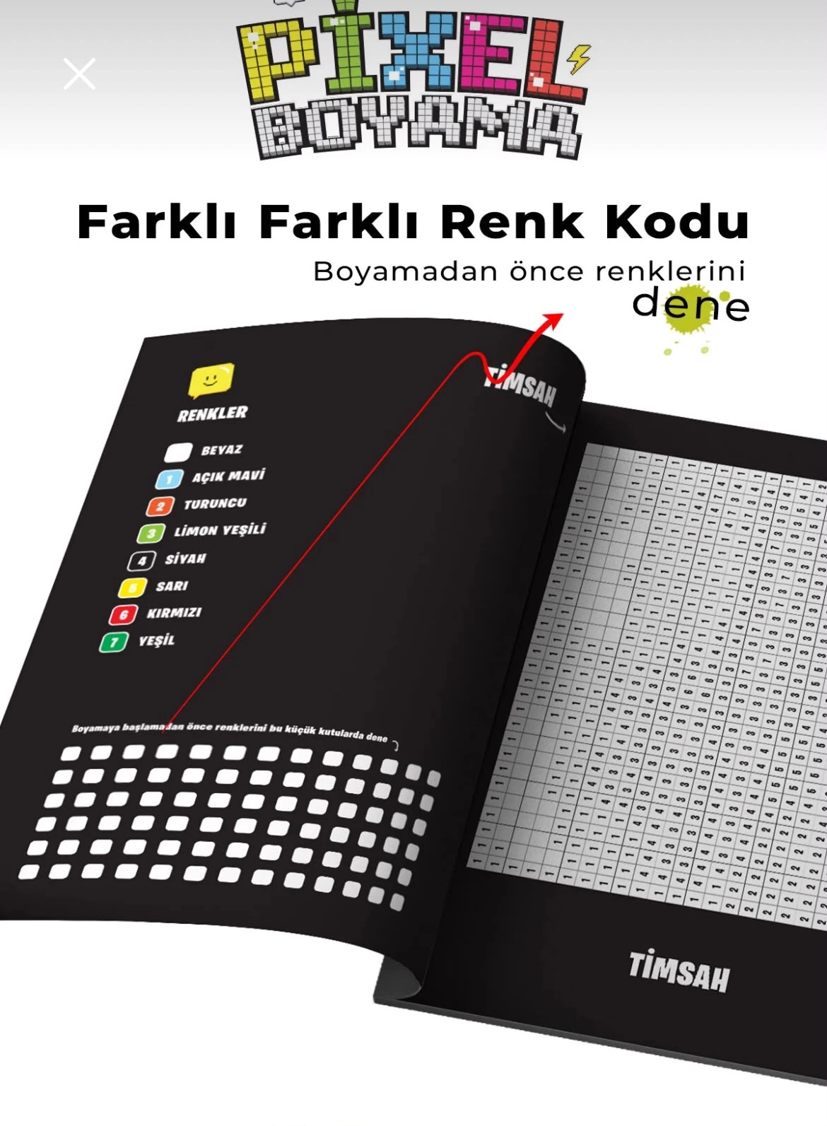 Pixel Boyama Çocuklar 1 | Numaralı Boyama Kitabı – 8 Farklı Tasarım, 6+ Yaş