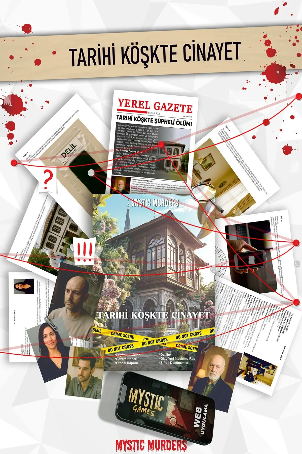 Dedektiflik Cinayet Çözme Oyunu - Tarihi Köşkte Cinayet