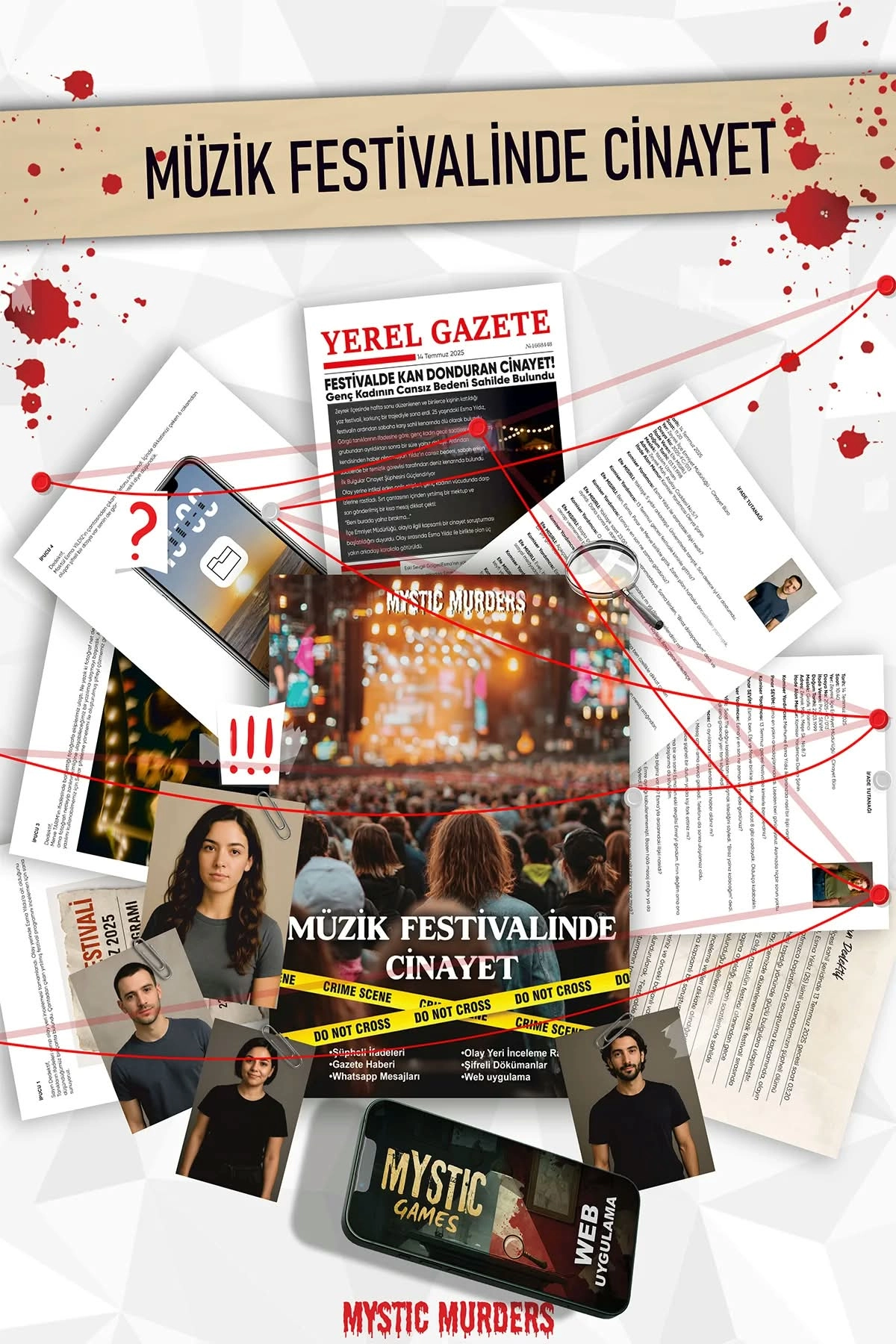 Dedektiflik Cinayet Çözme Oyunu-Müzik Festivalinde Cinayet